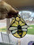 stained glass bee teardrop suncatcher