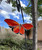 stained glass red butterfly suncatcher