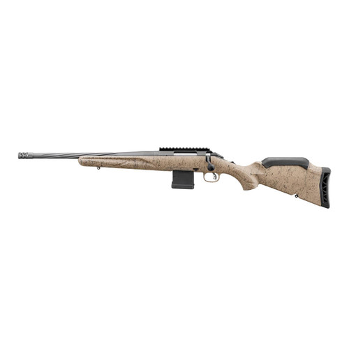 Ruger American Gen II Ranch Left Handed Rifle 5.56mm 10rd Magazine 16.1" Fluted Threaded Barrel FDE Splatter Stock