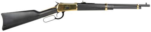 Heritage Mfg H9235718G 92  357 Mag 8+1 18" Black Steel Barrel, Gold PVD Stainless Steel Receiver, Black Fixed Wood Stock                                                                                