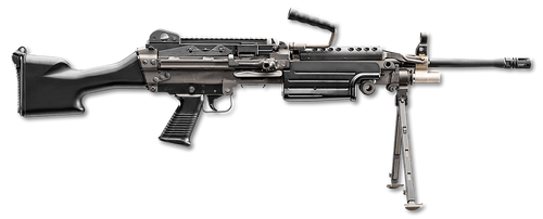 FN 46100169 M249S  5.56x45mm NATO 18.50" Barrel 30+1 Mag Or 200rd Belt Capacity, Black  Fixed Hydraulic Buffer Stock, Non-Slip Buttplate, Optics Ready                                                  