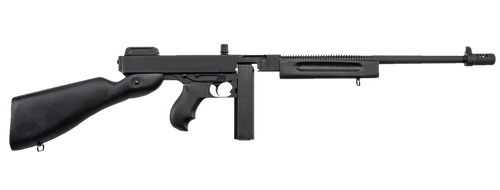 Thompson T1C 1927A-1 Commando Carbine 45 ACP Caliber with 16.50" Barrel, 20+1 Capacity (Stick), Black Parkerized Metal Finish, Black Fixed Stock Right Hand Includes Black Nylon Sling                  