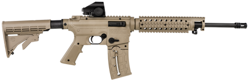 Mossberg 37240 715 Tactical w/Optic Full Size 22 LR 25+1 16.25" Matte Blued Steel Barrel, Flat Dark Earth Picatinny Rail Receiver, Flat Dark Earth A2 Adjustable Synthetic Stock, FFE Polymer Grip, Halo