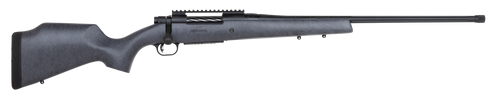 Mossberg 28102 Patriot Long Range Hunter 300 Win Mag Caliber with 3+1 Capacity, 24" Threaded/Fluted Barrel, Matte Blued Metal Finish & Sniper Gray Fixed Monte Carlo Stock Right Hand (Full Size)       