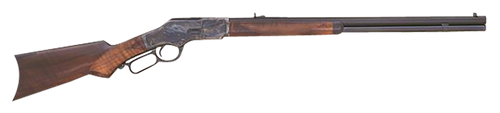 Cimarron CA277 1873 Deluxe Full Size 45 Colt (Long Colt) 12+1 24" Blued Octagon Barrel, Color Case Hardened Stainless Steel Receiver, Fixed w/Pistol Grip Walnut Stock, Right Hand                      