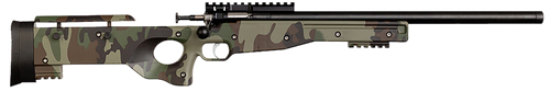 Crickett KSA2150-M81 Precision  Full Size 22 LR Single Shot 16.10" Blued Threaded Bull Barrel, Blued Crickettinny Rail Steel Receiver, M81 Woodland Camo Synthetic Adj LOP Stock                        