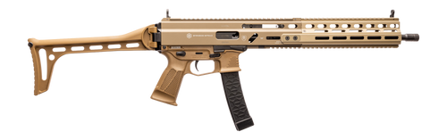 Grand Power 810091157992 SP9A3 Stribog 9mm Luger 30+1 16" Black Threaded Barrel, M-LOK Handguard, Flat Dark Earth Aluminum Picatinny Rail Receiver, Polymer Side Folding Stock, FDE Polymer Grip        