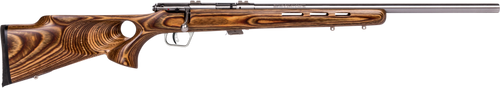 Savage Arms 25725 Mark II BTVS Full Size 22 LR 5+1 21" Satin Heavy Button Rifled Barrel, Satin Drilled & Tapped Stainless Steel Receiver, Satin Brown Thumbhole Laminate Stock, Right Hand              