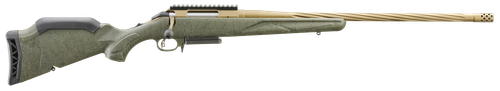 Ruger 46934 American II Predator Full Size 6mm Creedmoor 3+1 22" Burnt Bronze Cerakote Spiral Fluted Threaded Barrel & Alloy Steel Receiver w/Picatinny Rail, Green Splatter Adj LOP Synthetic Stock    
