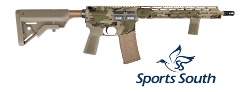 Diamondback DB175AK622 DB15  Sports South Exclusive 5.56 NATO 30+1 16" Threaded Barrel, Swamp Stalker Camo w/Logo Cerakote Aluminum Receiver w/Picatinny Rail, M-LOK Handguard, B5 Bravo MultiCam Polyme