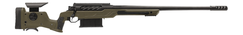 Cadex Inc CDXBMGQUA5029HI20I1J5N BMG Quake  50 BMG 3+1 29" Black DLC Match Grade Threaded Barrel, Black DLC Receiver w/Picatinny Rail, Adj Cheek Piece & LOP OD Green Polymer Stock                     