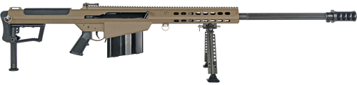 Barrett 20186 M107A1  50 BMG 10+1 20" Fluted Barrel, Flat Dark Earth Receiver w/Picatinny Rail, M-LOK Handguard, QD BiPod Forend, Black Polymer Grip                                                    
