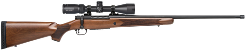 Mossberg 28240 Patriot w/Optic Full Size 7mm PRC 3+1 24" Matte Blued Fluted Threaded Barrel, Matte Blued Drilled & Tapped Receiver, Walnut Fixed Stock, Vortex Crossfire II 3-9x40mm Scope, Right Hand  