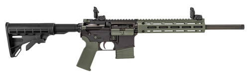 Tippmann Arms A101338 M4-22 LTE 22 LR 10+1 16" Black Parkerized Threaded Barrel, Matte Black Aluminum Receiver w/Picatinny Rail, OD Green M-LOK Handguard, Composite Forend, Black Polymer Stock, OD Gre