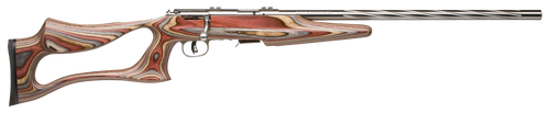 Savage Arms 92750 93 BSEV Full Size 22 WMR 5+1 21" Matte Heavy Spiral Fluted Barrel, Matte Stainless Steel Drilled & Tapped Receiver, Royal Jacaranda Thumbhole Laminate Stock, Right Hand              