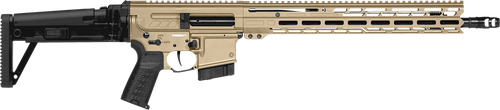 CMMG 28A490FCT Dissent MK4 22 ARC 10+1 16.10" Coyote Tan Cerakote Picatinny Rail Aluminum Receiver, M-LOK Handguard, Black CMMG Dissent Side Folding Stock, Zeroed Drop-In Single Stage Trigger         