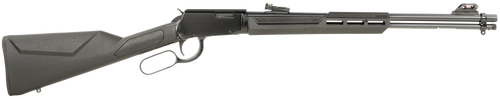 Rossi RL22W201SY Rio Bravo  Lever Action 22 WMR 12+1 20" Round Barrel, Black, Polished Rec/Barrel, Synthetic Stock, Fiber Optic Sights                                                                  