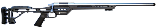 MasterPiece Arms 308PMRRHBLKPBA PMR  308 Win 10+1 24" Stainless Steel Polished Black Aluminum Black V-Bedded BA Hybrid Chassis Stock Right Hand                                                         