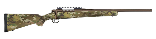 Mossberg 28284 Patriot  Compact 7mm PRC 3+1 20" Patriot Brown Cerakote Threaded Bull Barrel, Patriot Brown Cerakote Steel Receiver w/Picatinny Rail, MultiCam Fixed Synthetic Stock                     