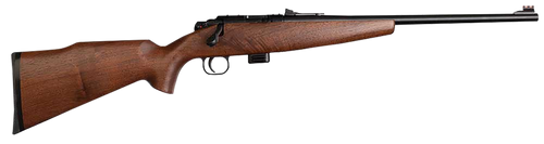 Crickett KSA20411 Model 722 Sporter Compact Youth 22 LR 7+1 16.25" Blued Barrel & Receiver, Fixed Front/Adjustable Rear Sights, Walnut Stock w/13.5" LOP, Rebounding Firing Pin Safety                  