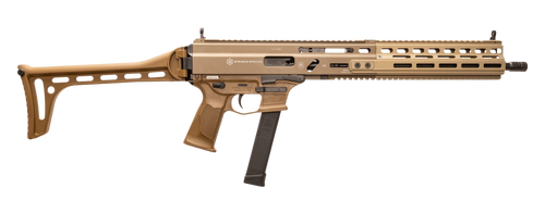 Grand Power 810091158029 Stribog SP9A3G 9mm Luger 16" Black Barrel, Flat Dark Earth Receiver, Polymer Stock & Grip                                                                                      