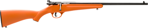 Savage Arms 13810 Rascal  Youth 22 LR 1rd 16.13" Matte Black Sporter Barrel, Matte Black Carbon Steel Receiver, Orange Fixed Synthetic Stock, Right Hand                                                