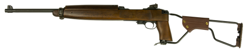 Inland MFG ILM150 M1A1 Paratrooper Carbine 30 Carbine 15+1 18" Barrel, Black Metal Finish, Type 2 Barrel Band, Black Side, Folding Wire Stock w/Low Wood Walnut Forearm & Pistol Grip                   