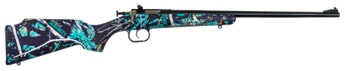 Crickett KSA2172 Youth  22 LR 1rd 16.12" Blued Barrel & Receiver, Fixed Front/Adjustable Rear Peep Sights, Muddy Girl Serenity Synthetic Stock w/11.5" LOP, Rebounding Firing Pin Safety                