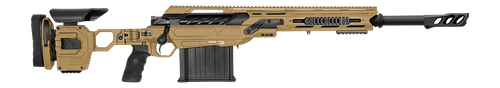 Cadex Inc CDX50DUAL50206BR20I2J5 CDX-50 Tremor 50 BMG 5+1 20.60" Black DLC Match Grade Threaded Barrel, Black DLC Aluminum Receiver w/Picatinny Rail, Adjustable Folding Hybrid Tan Stock, Black Polymer