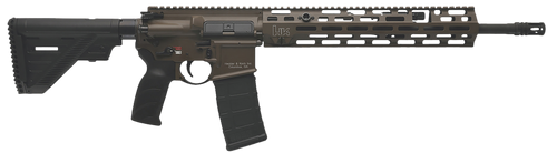 HK 81001203 MR556 A4 5.56x45mm 30+1 16.50" Black Threaded Barrel, Patriot Brown Picatinny Rail Receiver, M-LOK Handguard, 6 Position Black Synthetic Stock, Ambidextrous                                