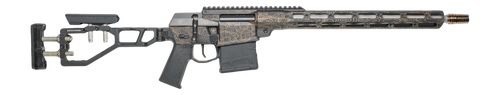 Cnc Firearms CNCQTOPO-B Q Fix 308 Win 16" Threaded Barrel, Black/Bronze Topographic Receiver w/Picatinny Rail, Adjustable Folding Stock, AR Grip                                                        