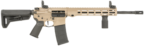 Maxim Defense MXM49735 MD15 L 5.56x45mm NATO 30+1 16" Fluted Barrel, FDE Rec/M-LOK Handguard, Black Magpul Furniture, SL-K Stock, MBUS Sights, Blackout Defense Flat Trigger                            