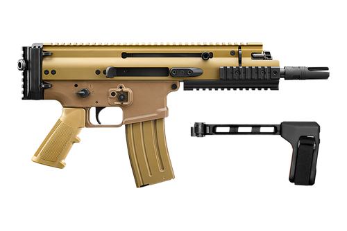 FN 38101887 SCAR 15P 300 Blackout 30+1 7.50" Black Flat Dark Earth Picatinny Rail Aluminum Receiver SB Tactical Brace                                                                                   
