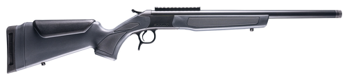 CVA CR4446 Scout  Compact 300 Blackout 1rd 16.50" Blued Threaded Barrel, Blued Picatinny Rail Receiver, Stealth Gray Fixed Synthetic Stock                                                              