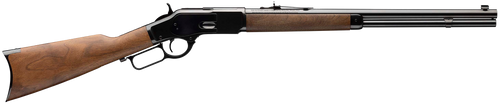 Winchester Repeating Arms 534200140 Model 1873 Short Rifle 44-40 Win 10+1 20" Blued Round Barrel, Rifle-Style Forearm & Cap, Walnut Straight Grip Stock w/Crescent Buttplate, Steel Loading Gate        