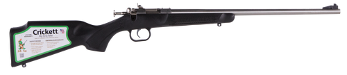 Crickett KSA2295 Youth  22 WMR 1rd 16.12" Blued Barrel & Receiver, Fixed Front/Adjustable Rear Peep Sights, Black Synthetic Stock w/11.5" LOP, Rebounding Firing Pin Safety                             