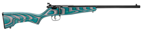 Savage Arms 13802 Rascal Minimalist Youth 22 LR 1rd 16.12" Matte Black Threaded Barrel, Satin Black Carbon Steel Receiver, Gray & Teal Hybrid Boyd's Minimalist Laminate Stock, Right Hand              