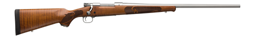 Winchester Repeating Arms 535236299 Model 70 Featherweight 6.8 Western 3+1 24" Matte Stainless Target Crown Barrel & Drilled & Tapped Receiver, Satin AA French Maple Fixed w/Schnabel Forearm Stock, Ri