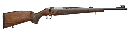 CZ-USA 07308 600+ Lux 30-06 Springfield 5+1 20" Black Nitride Threaded Barrel, Black Nitride Steel Drilled & Tapped Receiver, Walnut Fixed Stock                                                        