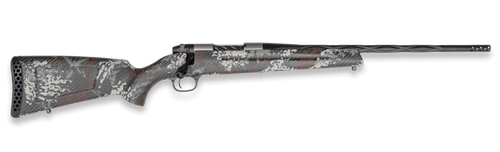 Weatherby MBP01N65CMR19B Mark V Capra 6.5 Creedmoor 2+1 17" Graphite Black Cerakote Fluted Threaded Barrel, Titanium Drilled & Tapped Receiver, Exposed Carbon w/Gray, White & Rust Sponge Accents Fixed