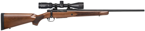 Mossberg 28057 Patriot  22-250 Rem Caliber with 5+1 Capacity, 22" Fluted Barrel, Matte Blued Metal Finish & Walnut Stock Right Hand (Full Size) Includes Vortex Crossfire II 3-9x40mm Scope             