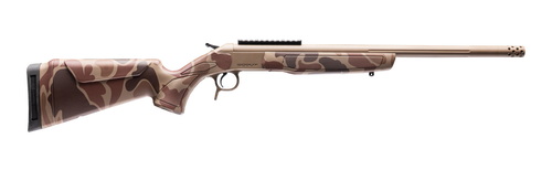 CVA CR4441DC Cascade Takedown 400 Legend 1rd 20" Flat Dark Earth Cerakote Stainless Steel Threaded Barrel & Receiver w/Picatinny Rail, Duck Camo Synthetic Stock                                        