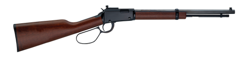 Henry H001TRP22 Tracker Carbine 22 S/L/LR 13/14/18+1 16.50" Blued Octagon Barrel, Black Aluminum Grooved Receiver, American Walnut Straight Grip Stock                                                  
