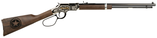 Henry H004TR Golden Boy Texas Rangers Bicentennial Tribute Edition 22 Short, 22 Long or 22 LR, 16 LR/21 Short Capacity, 20" Blued Octagon Barrel, Engraved Nickel-Plated Rec & American Walnut Stock, Ad