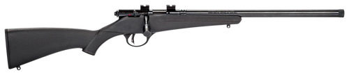 Savage Arms 13834 Rascal FLV-SR Youth 22 LR 1rd 16.12" Matte Blued Heavy Barrel, Matte Blued Carbon Steel Receiver, Black Synthetic Stock, Right Hand                                                   