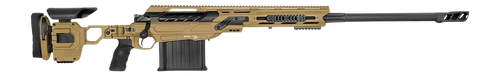Cadex Inc CDX50DUAL5029BR40I2J5N CDX-50 Tremor 50 BMG 5+1 29" Black DLC Match Grade Threaded Barrel, Black DLC Aluminum Receiver w/Picatinny Rail, Adjustable Folding Hybrid Tan Stock, Black Polymer Gr