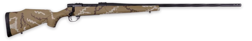 Weatherby VHH223RR6B Vanguard Outfitter 223 Rem 5+1 24" Threaded/Spiral Fluted, Graphite Black Barrel/Rec, Tan with Brown & White Sponge Synthetic Stock, Accubrake Muzzle Brake, Adj. Trigger          
