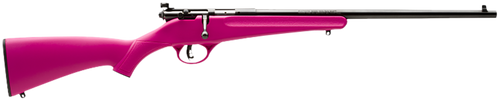 Savage Arms 13780 Rascal  Youth 22 LR 1rd 16.13" Matte Black Sporter Barrel, Matte Black Carbon Steel Receiver, Pink Fixed Synthetic Stock, Right Hand                                                  