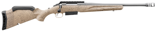 Ruger 46922 American II Ranch 450 Bushmaster 3+1 16.40" Cobalt Cerakote Threaded Barrel & Alloy Steel Receiver w/Picatinny Rail, Flat Dark Earth Splatter Adj Comb & LOP Synthetic Stock, Right Hand    