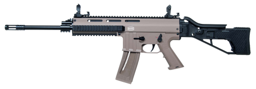 Mauser Rimfire 4150014 M-15  22 LR 22+1 16.50" Barrel w/Flash Hider, Steel Receiver w/Tan Finish, Flip Up Front & Rear Sights, Side Folding Stock w/Adjustable Cheekrest, Manual Thumb Safety           
